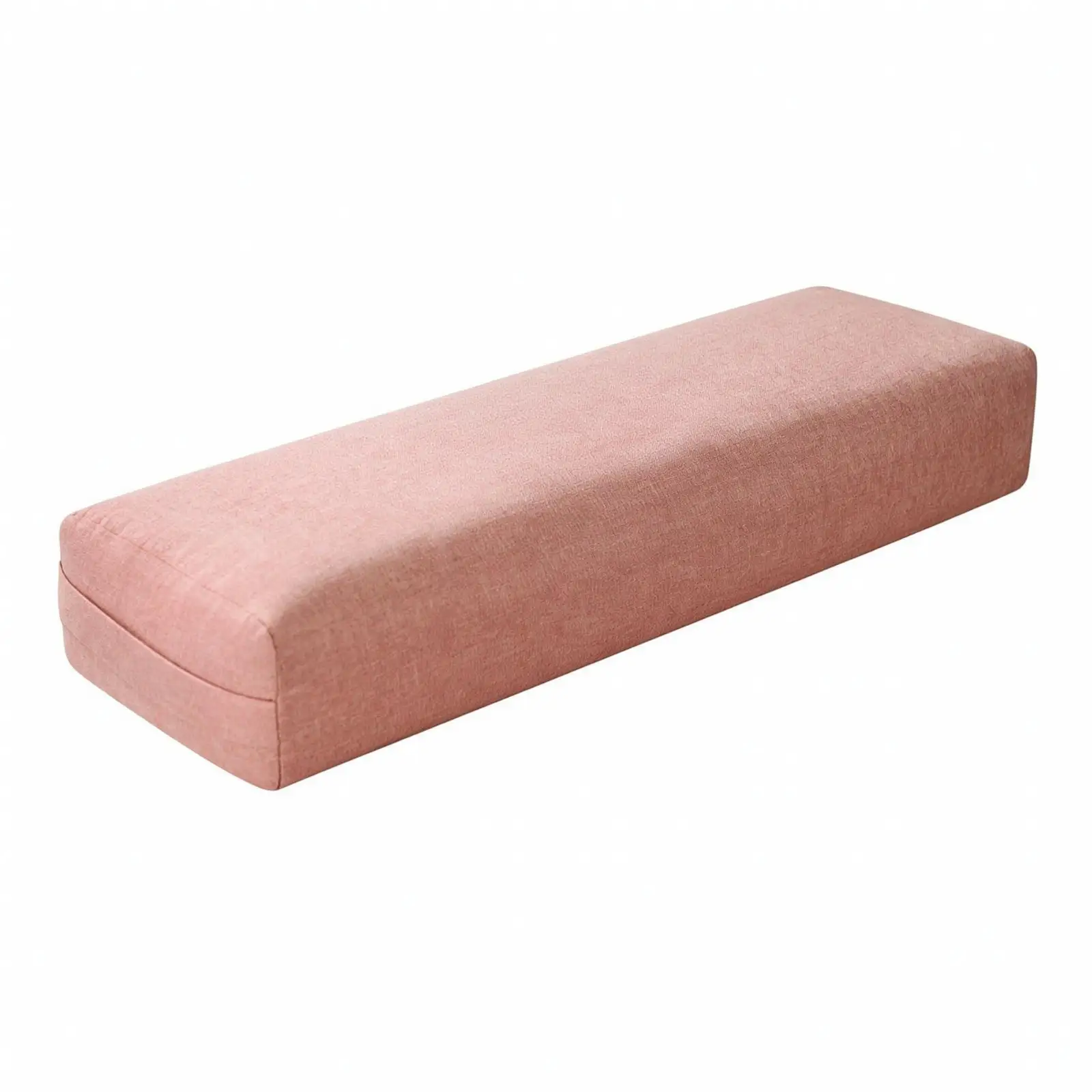 Cotton Linen Yoga Bolster Pillow for Deep Stretching Meditation Cushion with Foam Filling Rounded Corners Firm Support