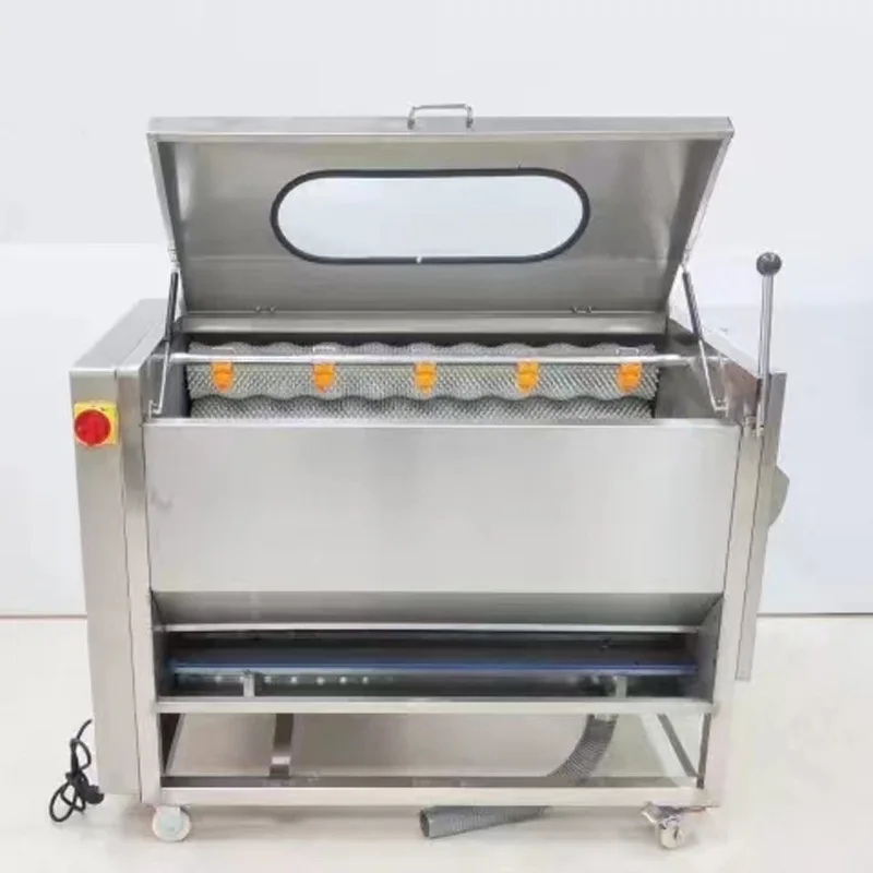 

Automatic brush potato cleaning machine, household hair roller cleaning and peeling machine, stainless steel cleaning artifact