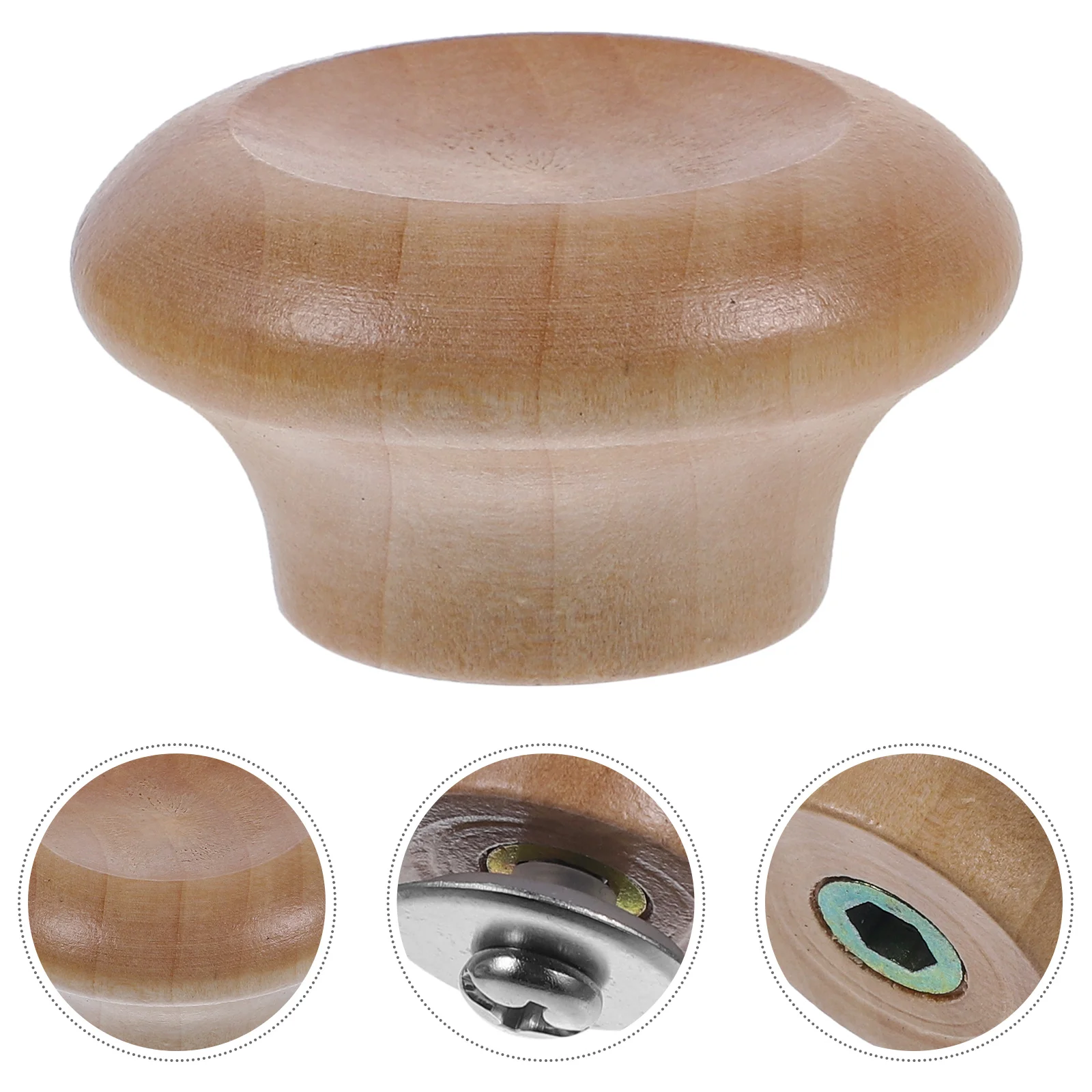 

2pcs Wooden Lid Handle Pot Cover Knob Easy Install Strong Replacement for Pots Woks Steaming Pans Soup Milk Pots