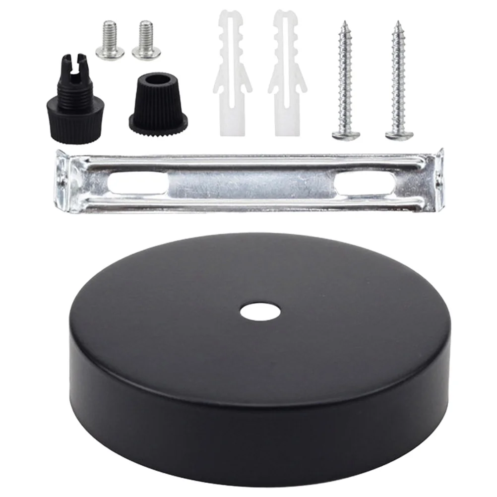 1 مجموعة قاعدة مستديرة ملحق غطاء السقف لوحة الحديد المظلة عدة Diy بها بنفسك تركيبة إضاءة تصاعد قلادة دعامة إضاءة الحرفية #3