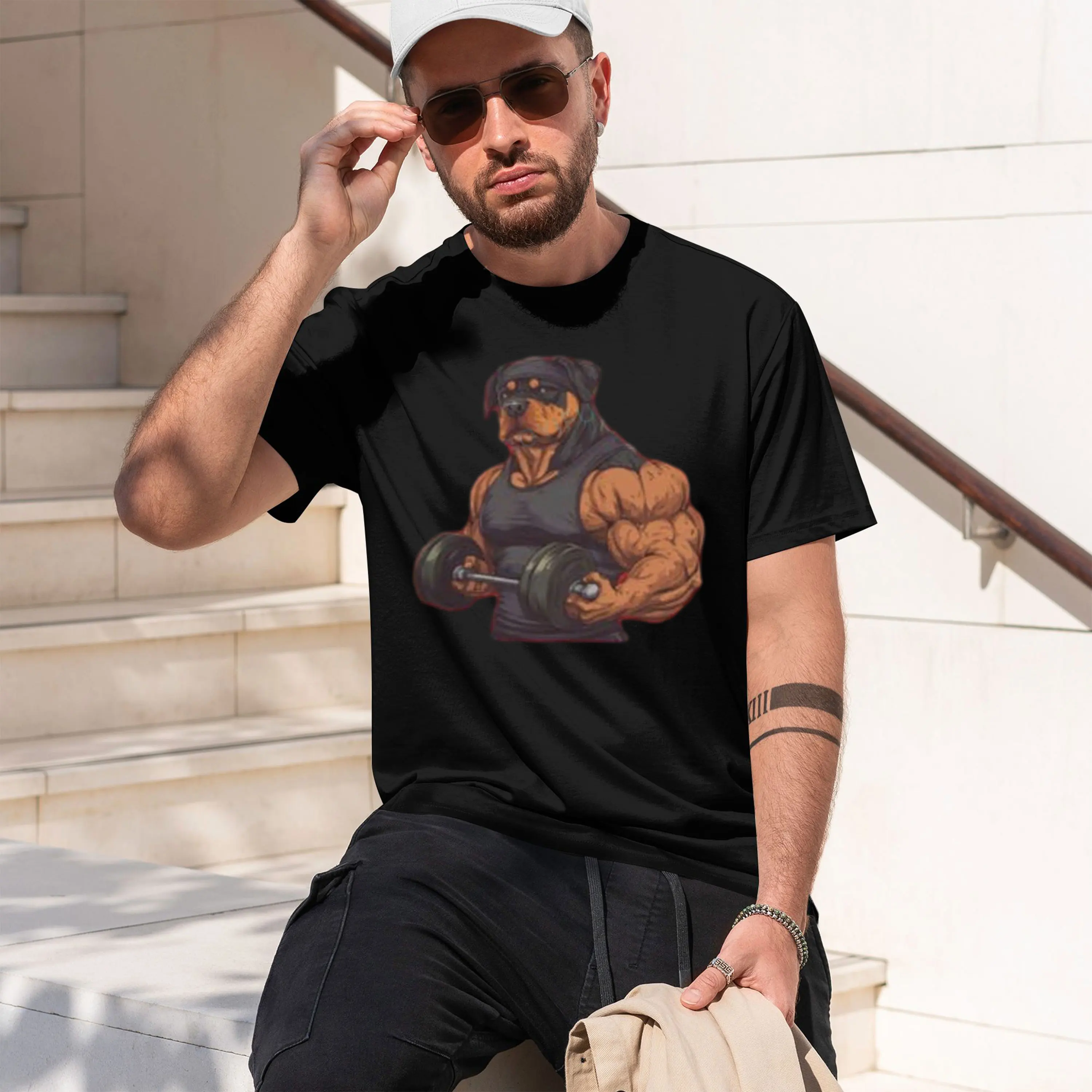 Mode Rottweiler Gym Grh T Shirts Summer Woman Man High Quty T-shirt Cl Breathable Short-sv 2026 New Model Men’s Short-sleeve cre