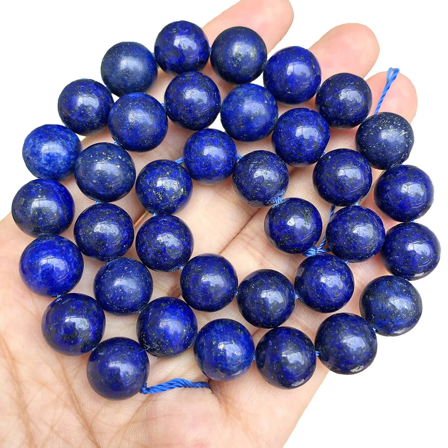 Natursteinperlen Lapislazuli Runde Lose Steinperlen für Schmuckherstellung DIY Armband Ohrringe Zubehör 15'' 4/6/8/10/12mm – Detail 1