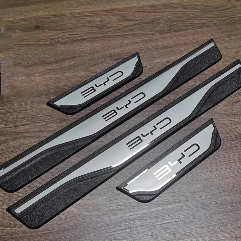 

For BYD ATTO 3 2022 2023 2024 Interior Accessories Car Stainless Steel Protective Strips Welcome Threshold Guard Trims