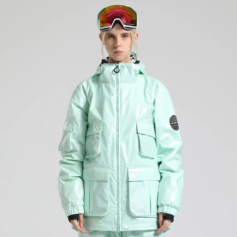 Fato de esqui leve para mulheres, neve, windproof, roupas snowboard, esportes ao ar livre, casacos de gelo, casacos femininos, 10K