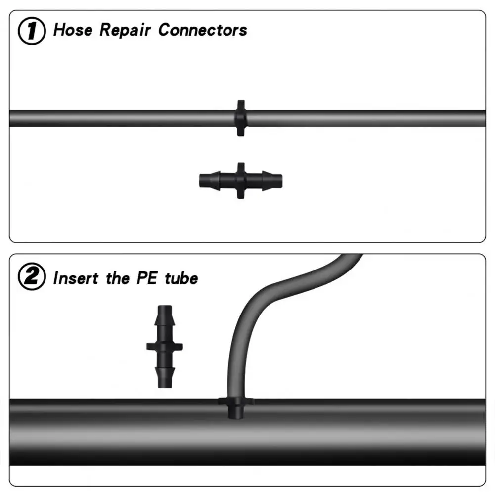 Hose Connector for Garden Irrigation High-quality Hose Fittings 50 Pcs Barbed Hose Connectors Set 1/4 Universal Drip for 4/7