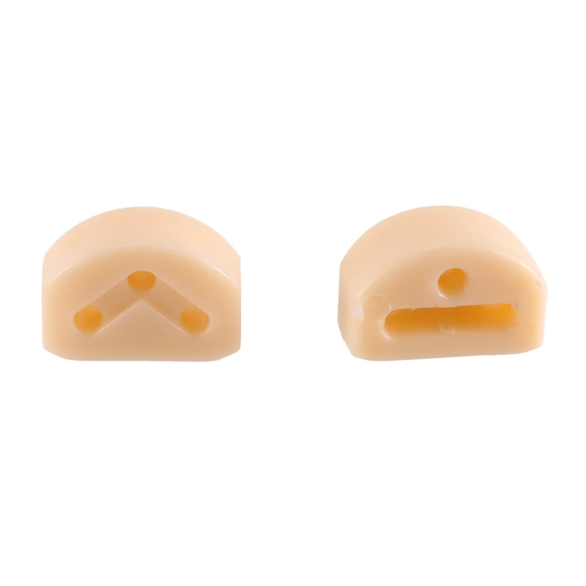 12Pcs Classical Guitar Rollers String Trees Retainer Guides Guitar String Locks Nut Block Clamp, Apricot