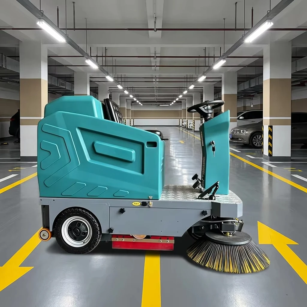 Ride-on Electric Floor Sweeping Machine For Warehouse Factory Road Outdoor Ground Dust Garbage Cleaning Equipment