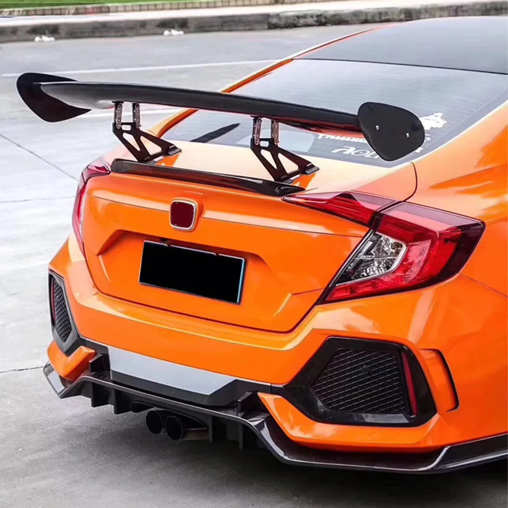 Universal GT Style Rear Spoiler Wing Tail Air Dam For 99% Sedan Body Kit Decoration Carbon Fiber Racing Car Tuning Accessories