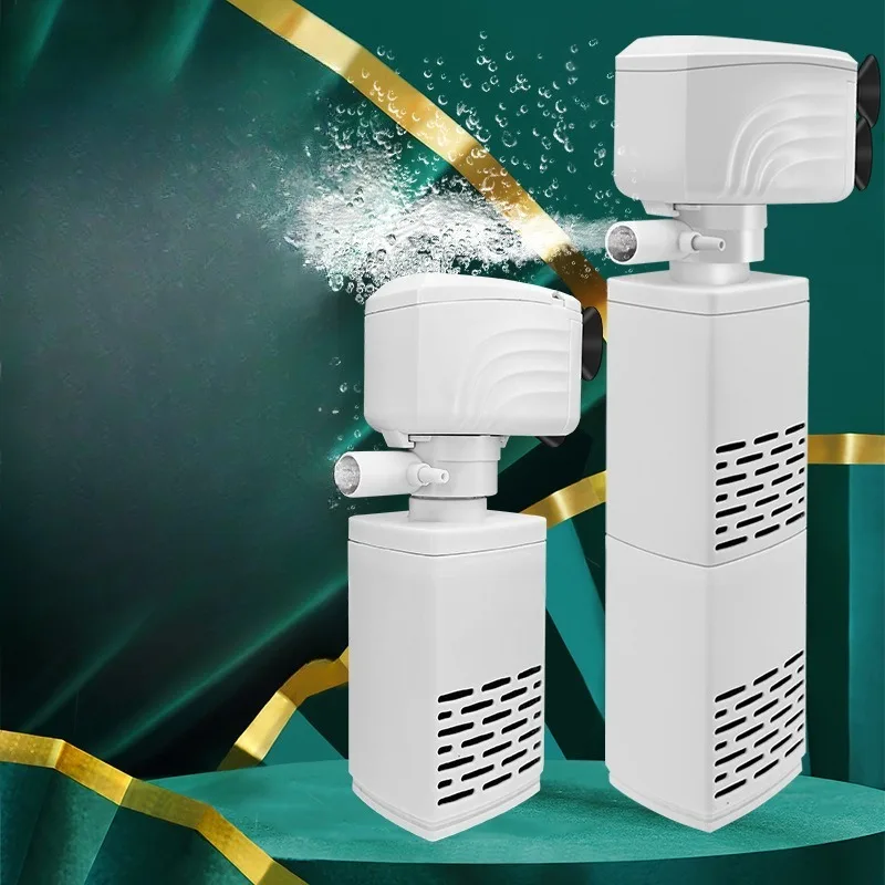 

Aquarium Filter Small Top Filter Quiet 3 in 1 Filtration Pump Circulation System Water Purification Oxygen Making Device