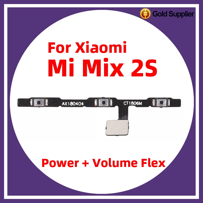 For Xiaomi Mi Mix 2S Power ON OFF Volume Camera Key Button Switch Flex Cable Replacement