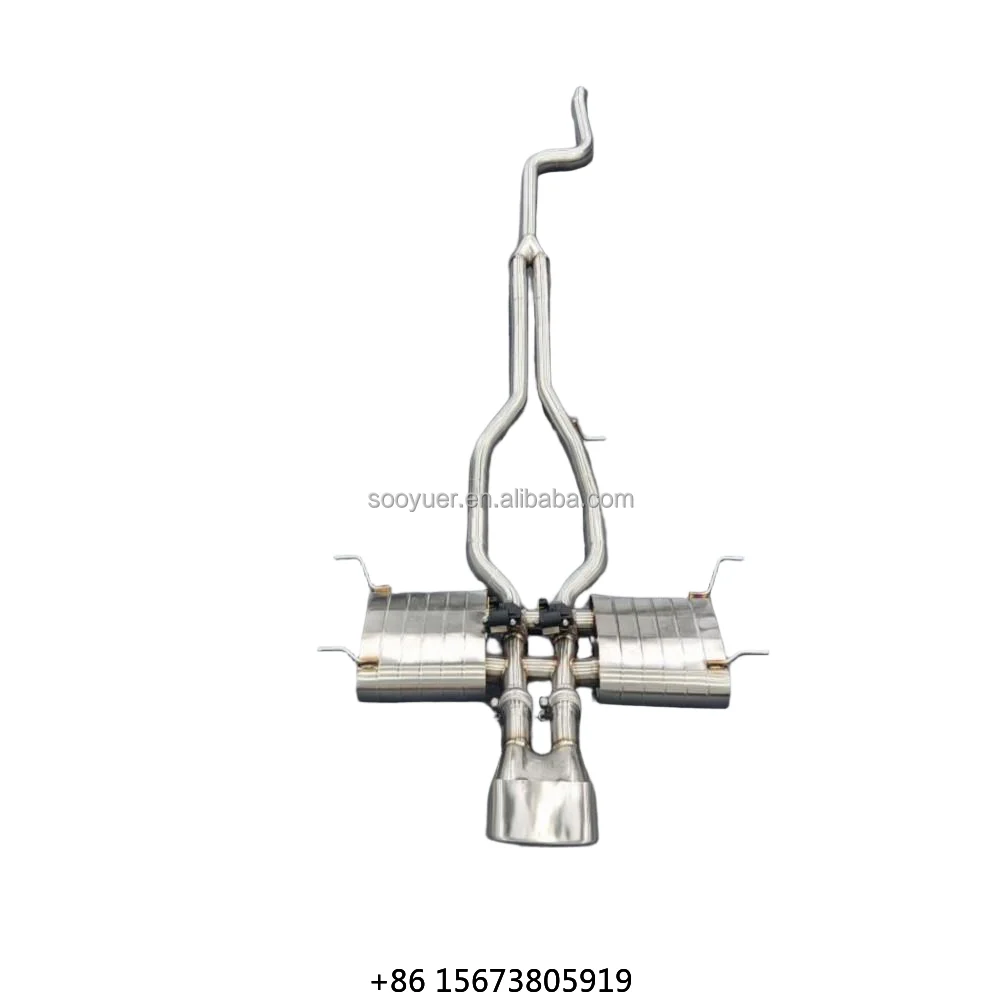 

Stainless Steel Catback Exhaust Pipes for F-TYPE 2.0T Muffler with Valve System Exhaust PipeCustomed