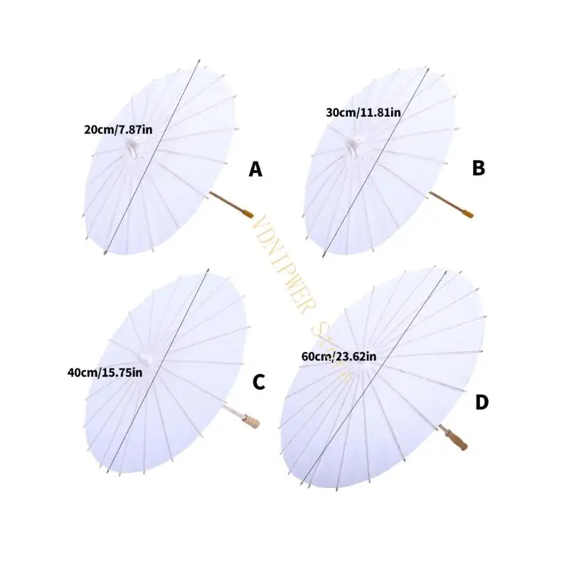 Diy paraguas papel en blanco para niños pintura a mano Artesanía arte creativo con múltiples tamaños 20 30 40