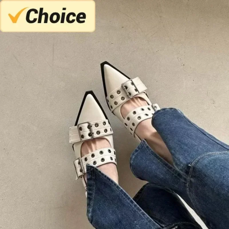 Vrouwen Plat Met Schoenen Designer Luxe Gesp Mode Dames Flats Schoenen Slingback Puntneus Casual Dames Sandalen Muiltjes