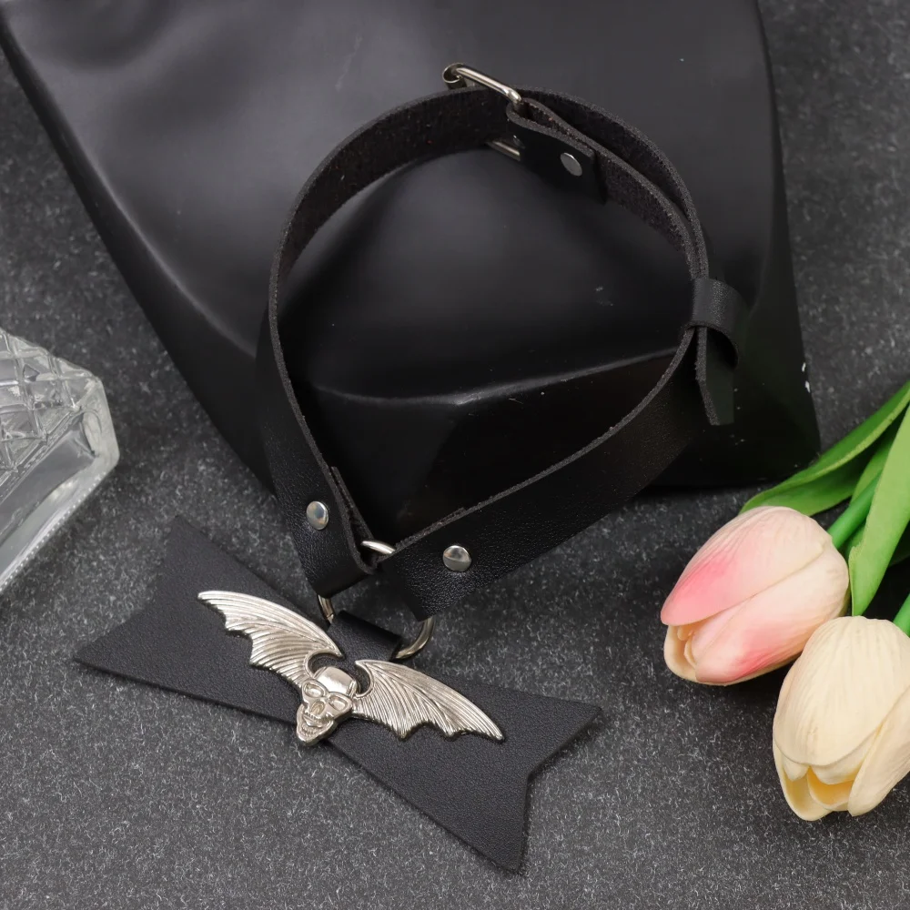 1 قطعة القوطية الشرير الخفافيش مصاص دماء الجلود طوق قلادة هالوين عيد الميلاد المختنق عطلة الحلي #3