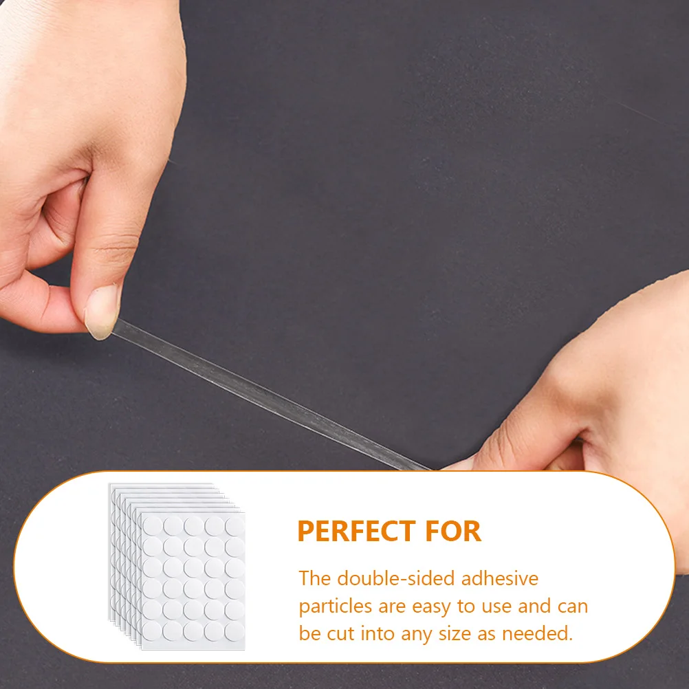 

7 Sheets Double Sided Sticker Adhesive Dots Removable Photo Wall Decor Clear Tape Strong Durability Easy Storage