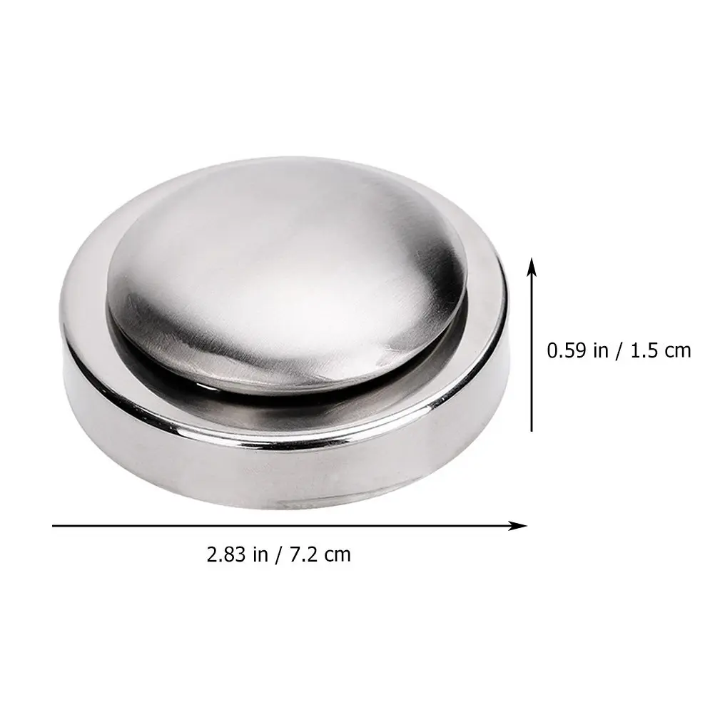 1Set Premium Stainless Steel Soap Odor Removing Soap Smooth Round Surface Smell Absorber for Chef Cooks Kitchen Tools Odor
