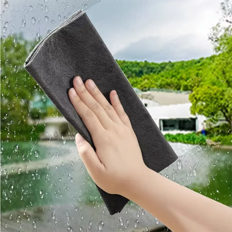 

New thickened magic cleaning cloth; microfiber glass cleaning towel; reusable; washable; no fluff; cleaning cloth for car glass