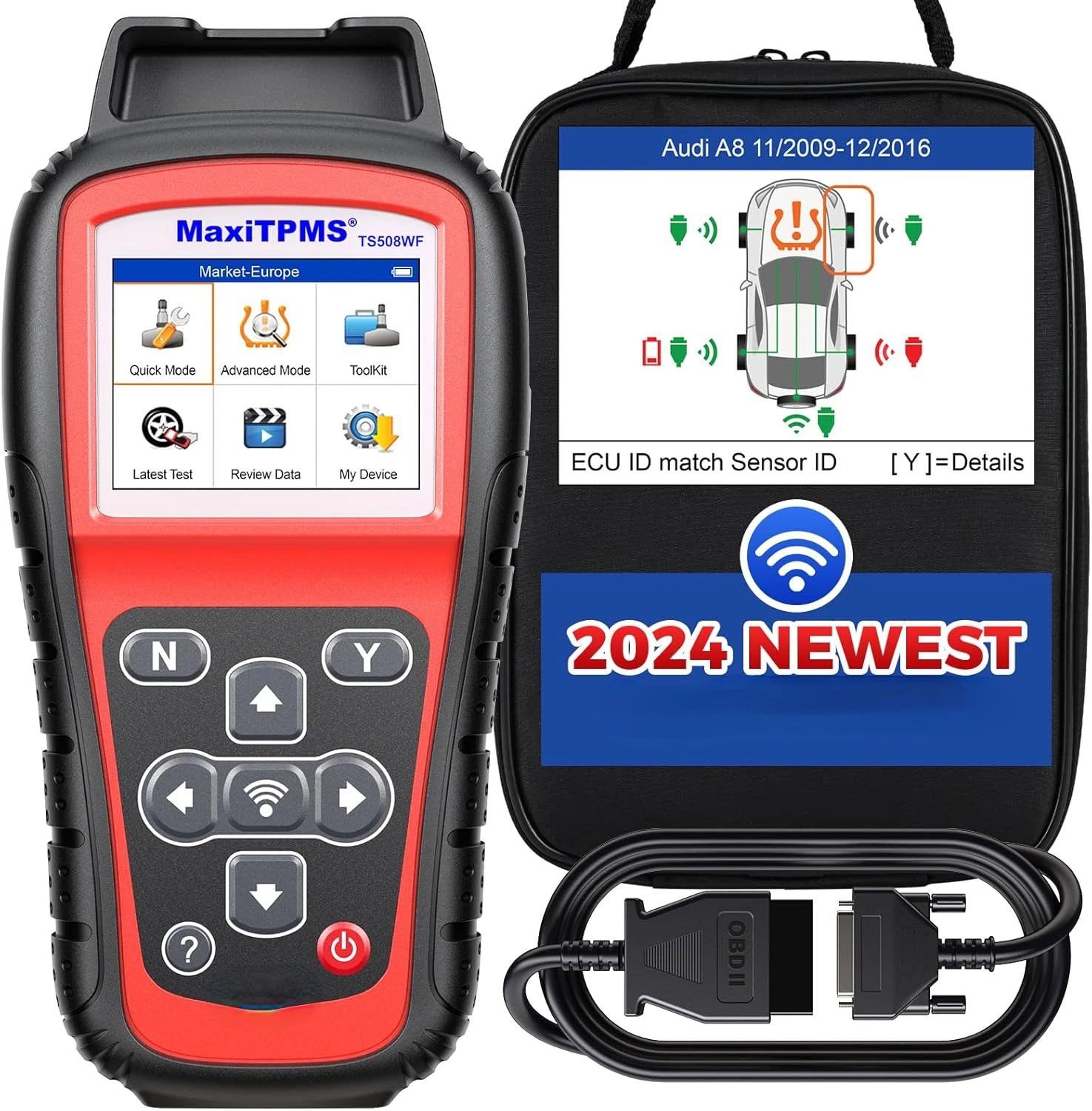 Programming Tool, 2024 Upgraded of TS508 for MX-Sensors (315/433 MHz) TPMS Relearn/Activate All Sensors, TPMS Scan Tool