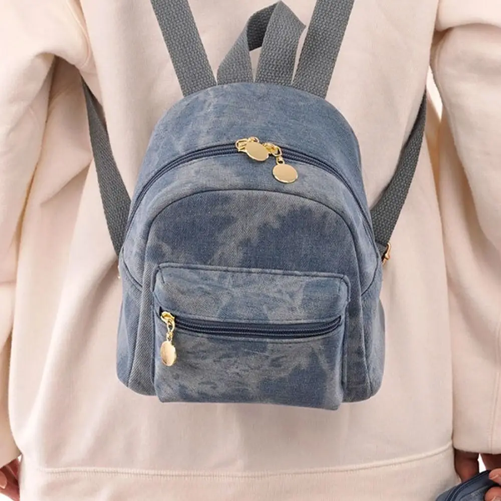 Denim Fashion Backpacks for Women Latest Trend Students School Bag Small Mini Rucksack Mochilas Para Mujer  Bolsa Feminina