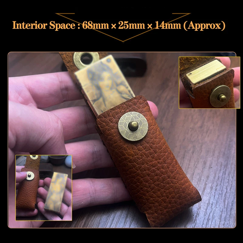 High Quality Handmade Multiple Colors Leather Lighter Waist Bag for Dunhill Lighters Storage Protection Case Smoking Accessories