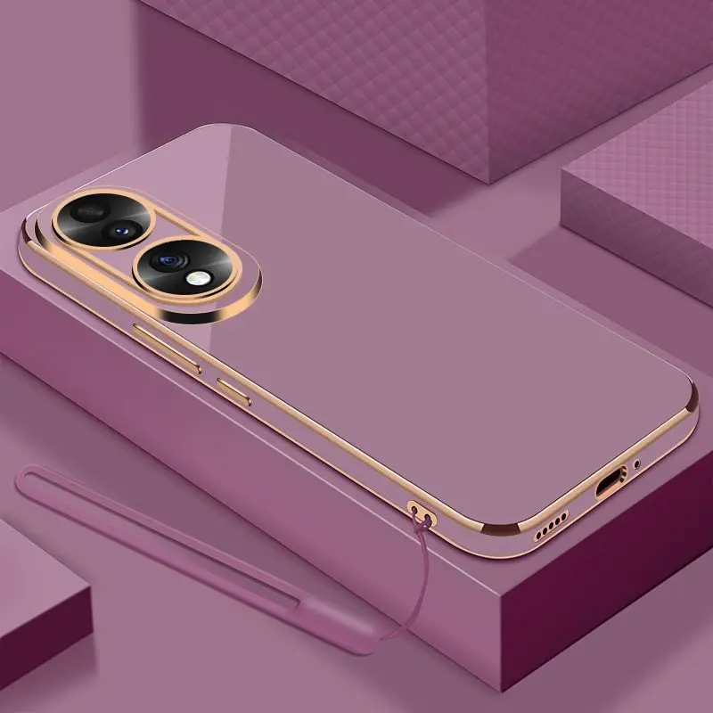 Etui na telefon Honor X7b Honor X7B CLK-LX1 CLK-LX2 CLK-LX3 Luksusowe kwadratowe poszycie Honor X7 X7A Etui na telefon Wstrząsoodporna tylna obudowa