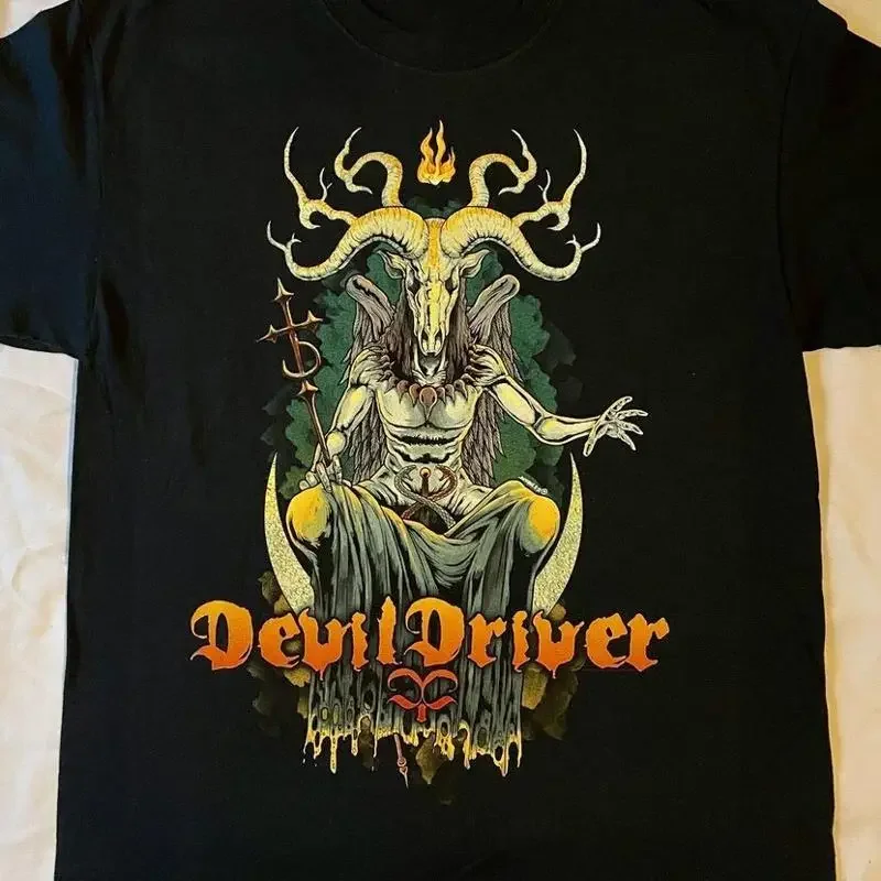Sale Vtg Devildriver Band Music Lover Cotton Black All Size T Shirt
