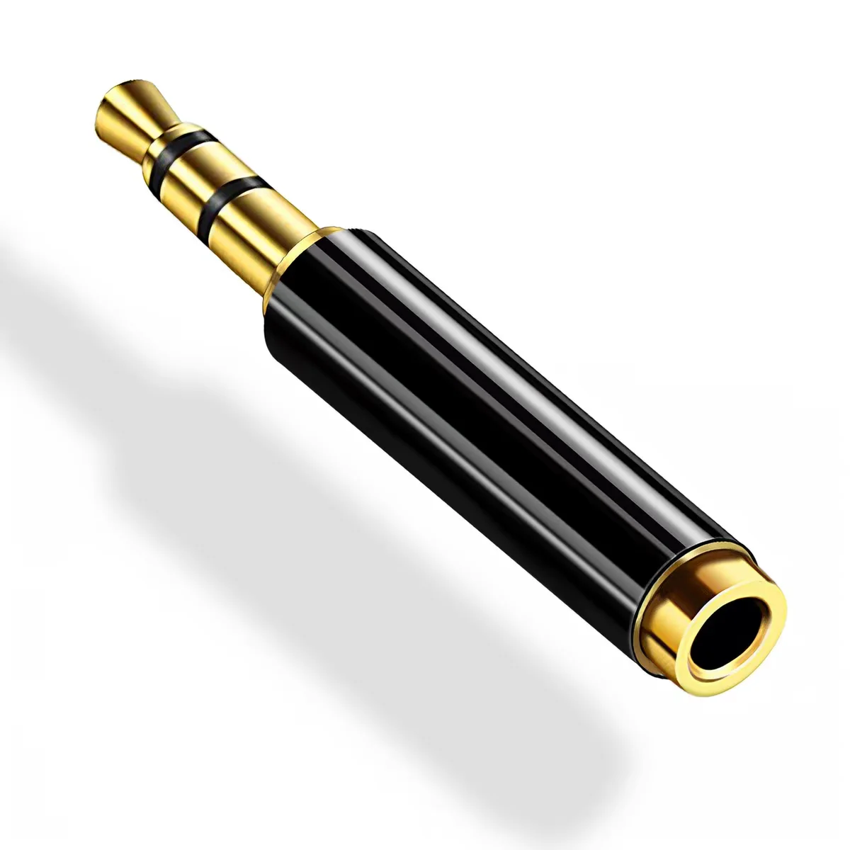 Gold-Plated 3.5mm 3Pole TRS Male Plug to 3.5mm Jack 4Pole TRRS Female Stereo Audio Connector Mic Extension Cable Converter view 3