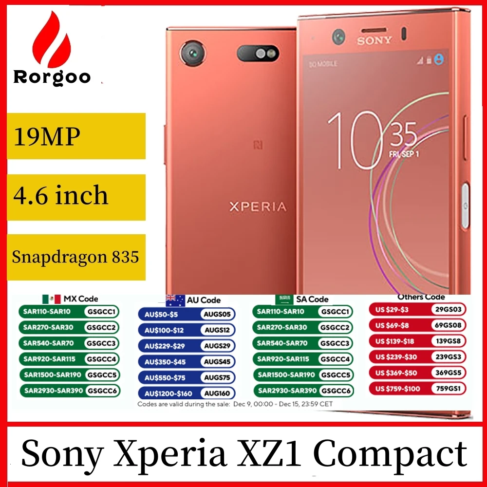 Sony Xperia XZ1 Compact G8441 SO-02K Original Mobile phone 4.6