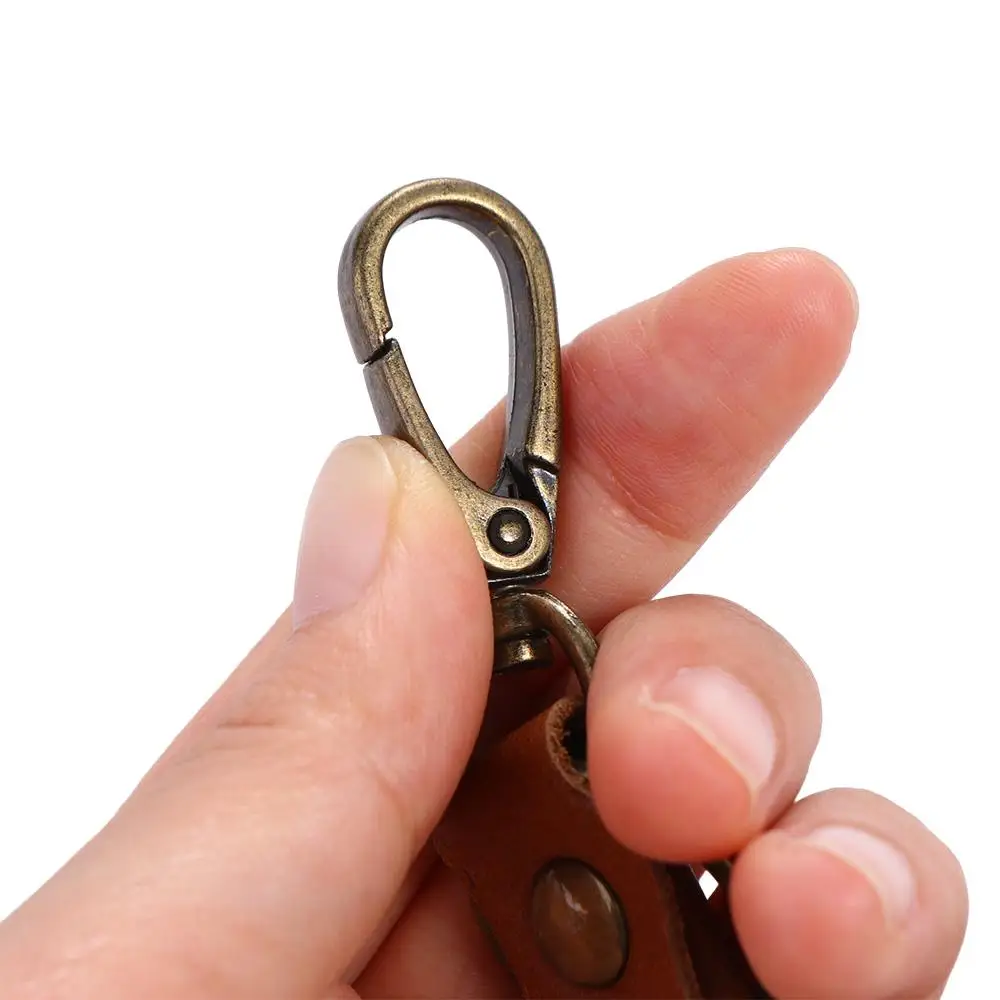 

Fashion Keychain Genuine Leather Badge Holder Cowhide Wrist Neck Lanyard Leather Lanyard Neck Strap Work Card Holder