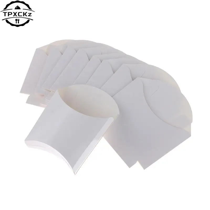 Disposable White French Fries Box Fried Chicken Hamburger Packing Box Fast Food Oil-proof Folding Packing Box Party Supplies