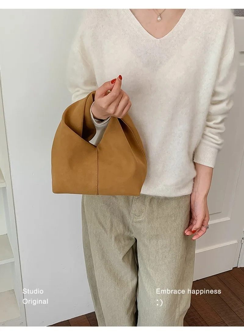 CEEKAY Wildleder-Handtasche im Hobo-Stil mit Perlenanhänger, Metallring, dünnem Riemen, vielseitig einsetzbar für den Alltag, Pendeln und Freizeit, große Kapazität – Detail 24