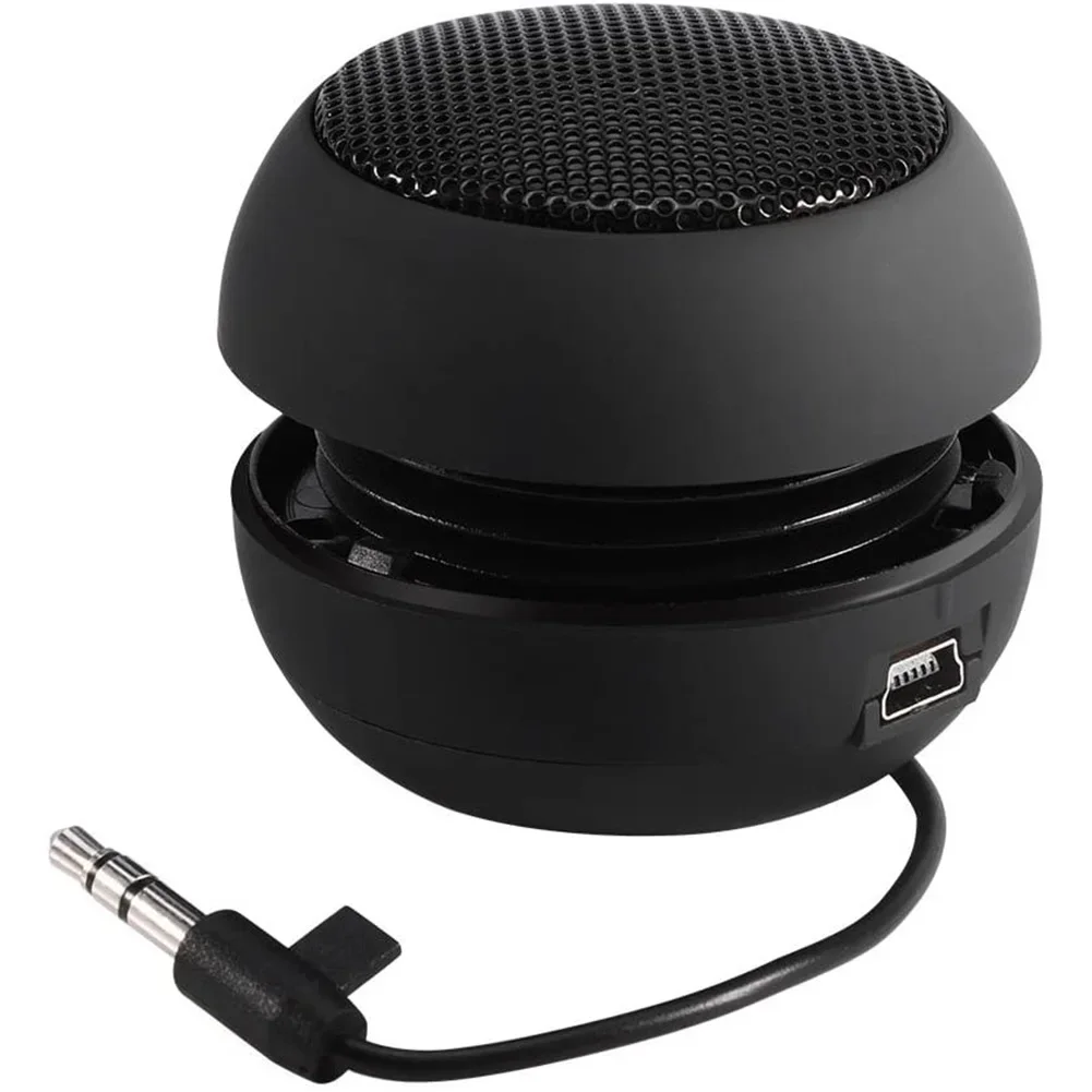 Loud Speaker with 3.5mm Audio Cable Low Voltage Built-in Battery Retractable Speaker for IPod