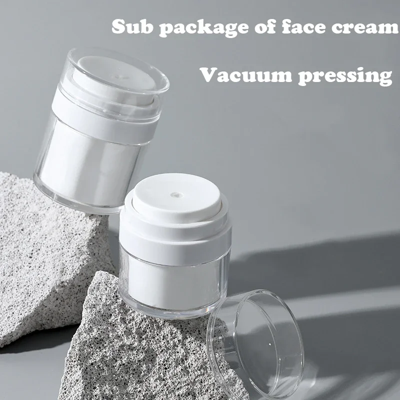 15ML Empty Airless Pump Jar Refillable Creams Gels Lotions Dispenser Travel Leak Proof Cosmetic Container Vacuum Bottle