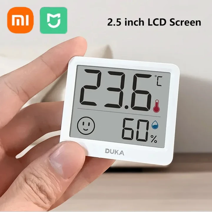 XIAOMI Atuman 2.5 Inch LCD Electronic Digital Temperature Humidity Meter Indoor Thermometer Hygrometer Weather Sensor Clock Hot