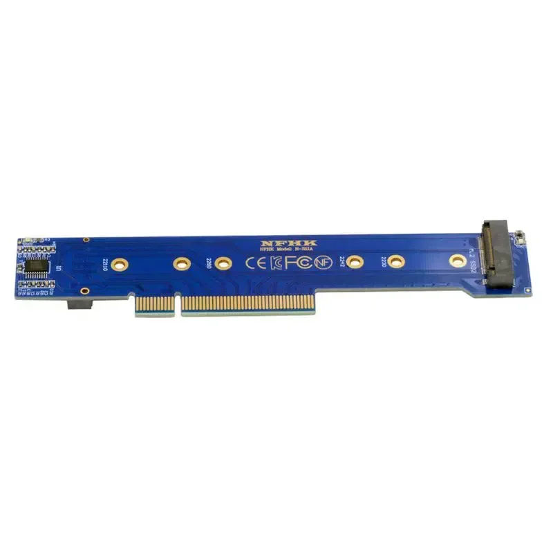 1U Chassis PCIe 4.0 x8 to 2 NVMe M.2 NGFF SSD Split Card Adapter for Raid VROC