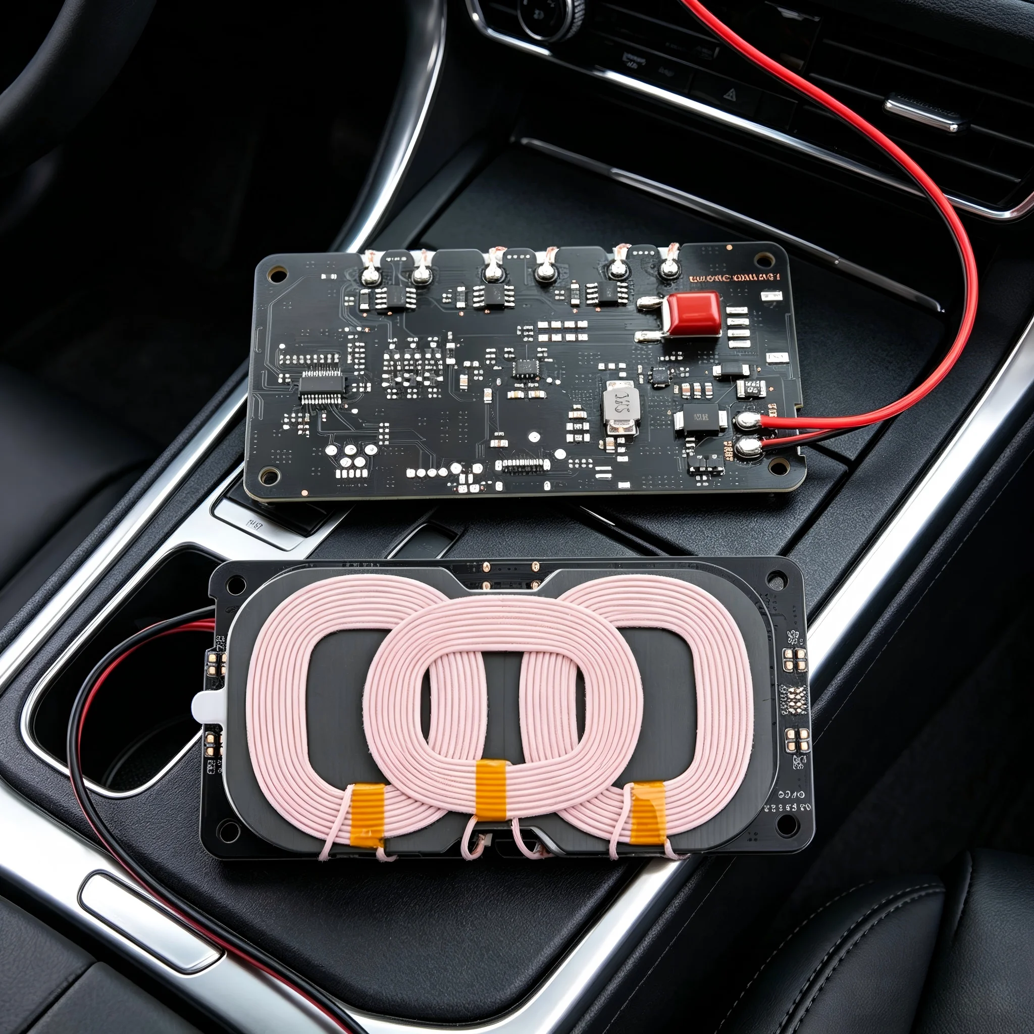 20W High-Power Qi Wireless Fast Charger Transmitter Module Circuit Board Type-C 3-Coil For DIY Car Outdoor Power Supply