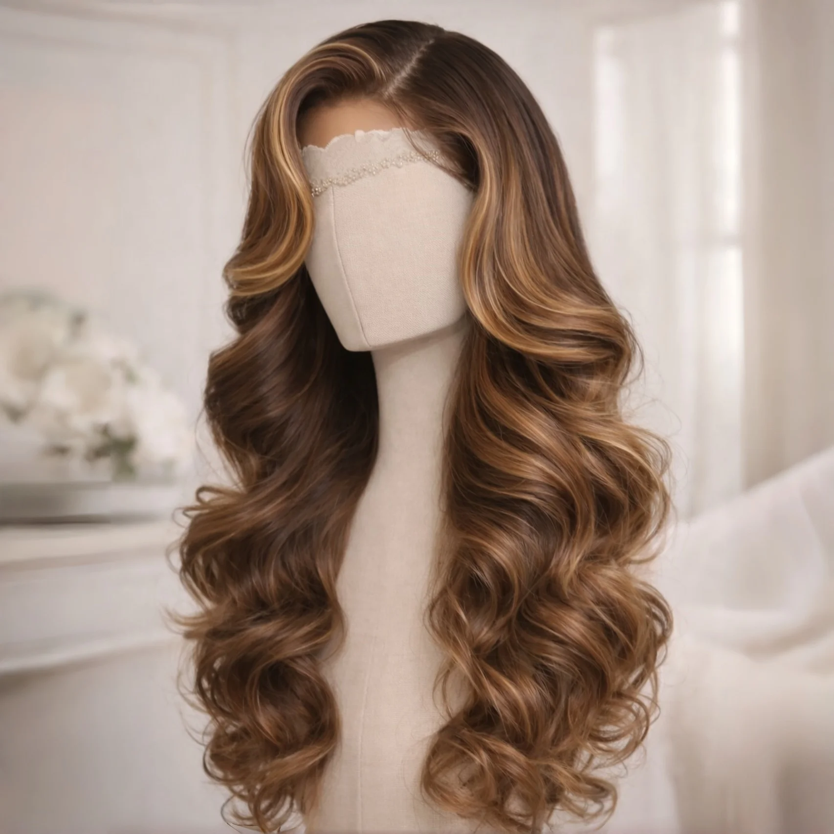 

Синтетические парики с эффектом омбре и коричневыми прядями для женщин, для повседневного использования, длинные, с небрежной волной, с кружевной передней частью, с центральным пробором, без клея