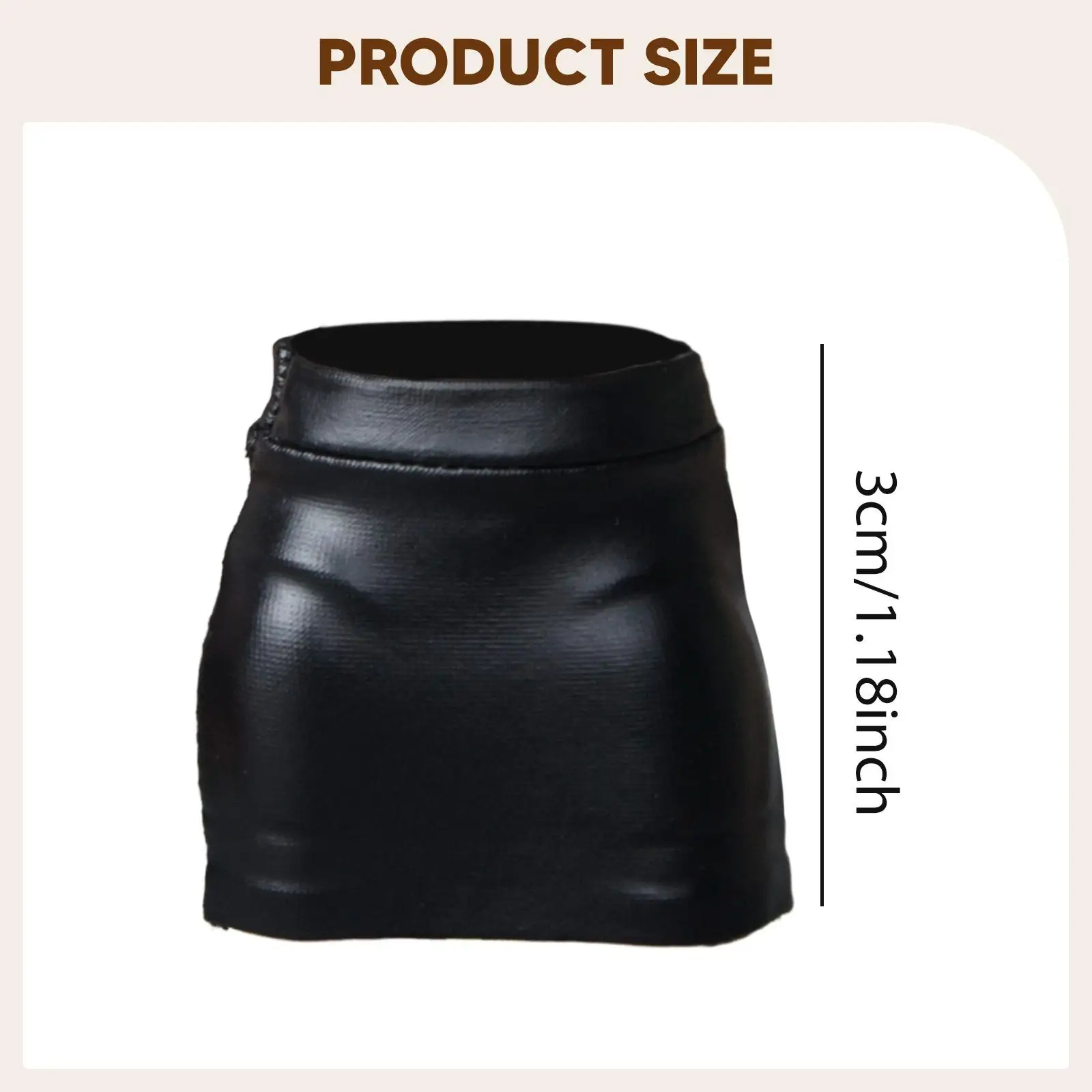 Miniature Clothing 1/12 Scale Faux Leather Skirt Figure Body Accessories for Female 6 Inch Action Figures