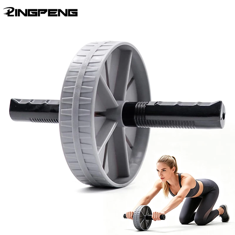 Rolo de treino abdominal silencioso doméstico, roda de exercício abdominal para treino de construção corporal, cintura e barriga, emagrecimento, 1 peça