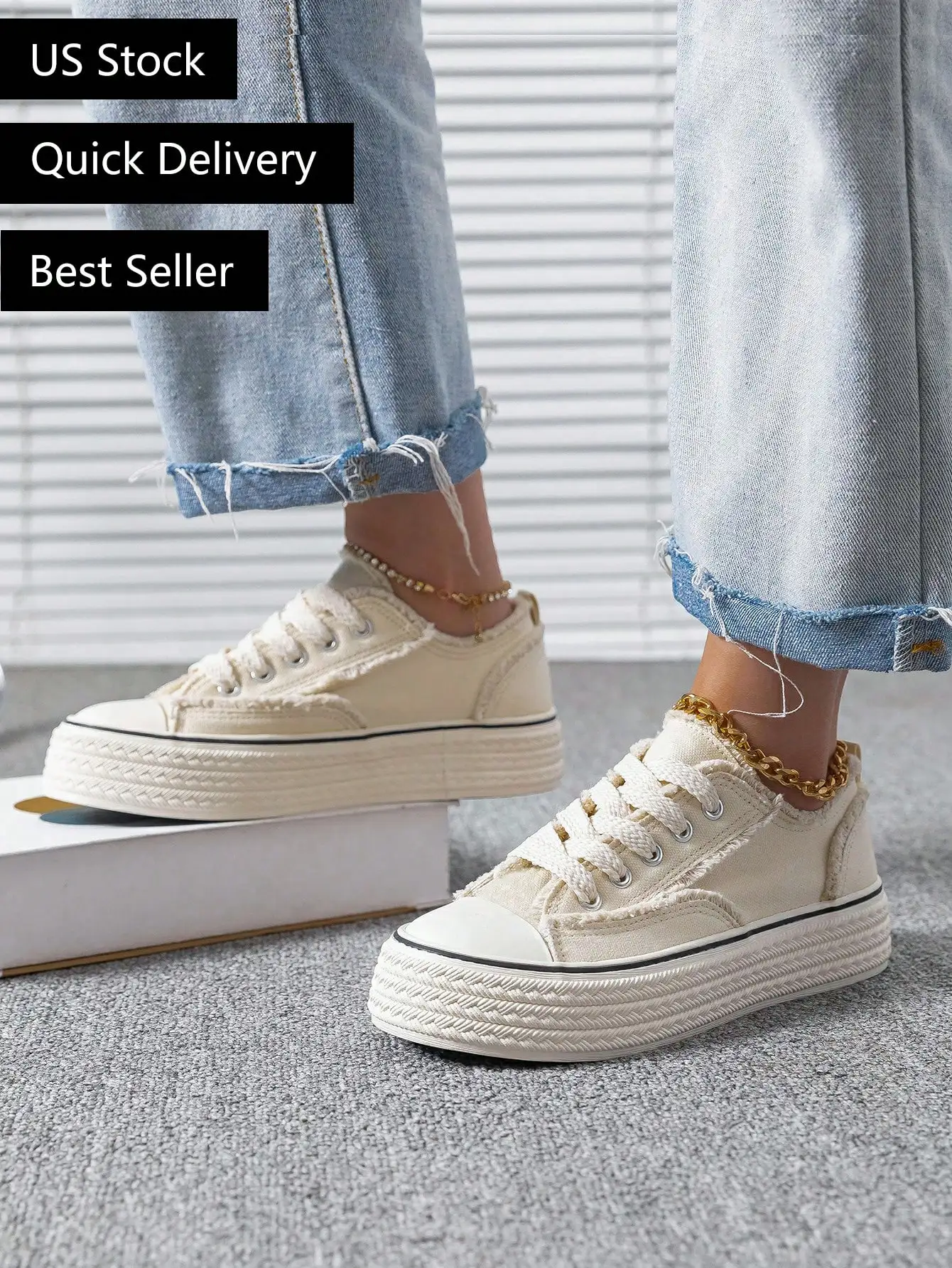 

Round Toe Lace Up Canvas Non Slip Flat Sole Lightweight Casual White Shoes For Women Spring Summer Autumn