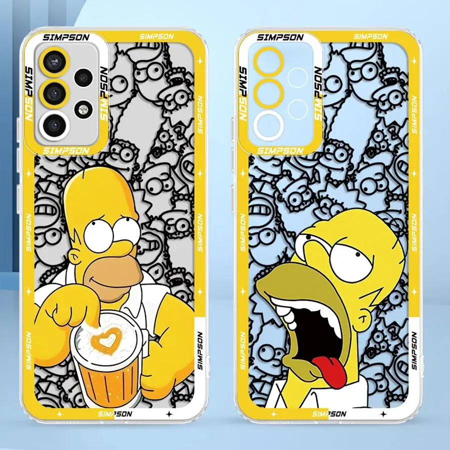 حافظة لهاتف سامسونج جالاكسي A16 A34 A73 A13 A14 A71 A72 A25 A22 A35 A12 A35 A15 سيمبسون متعة أبي #1