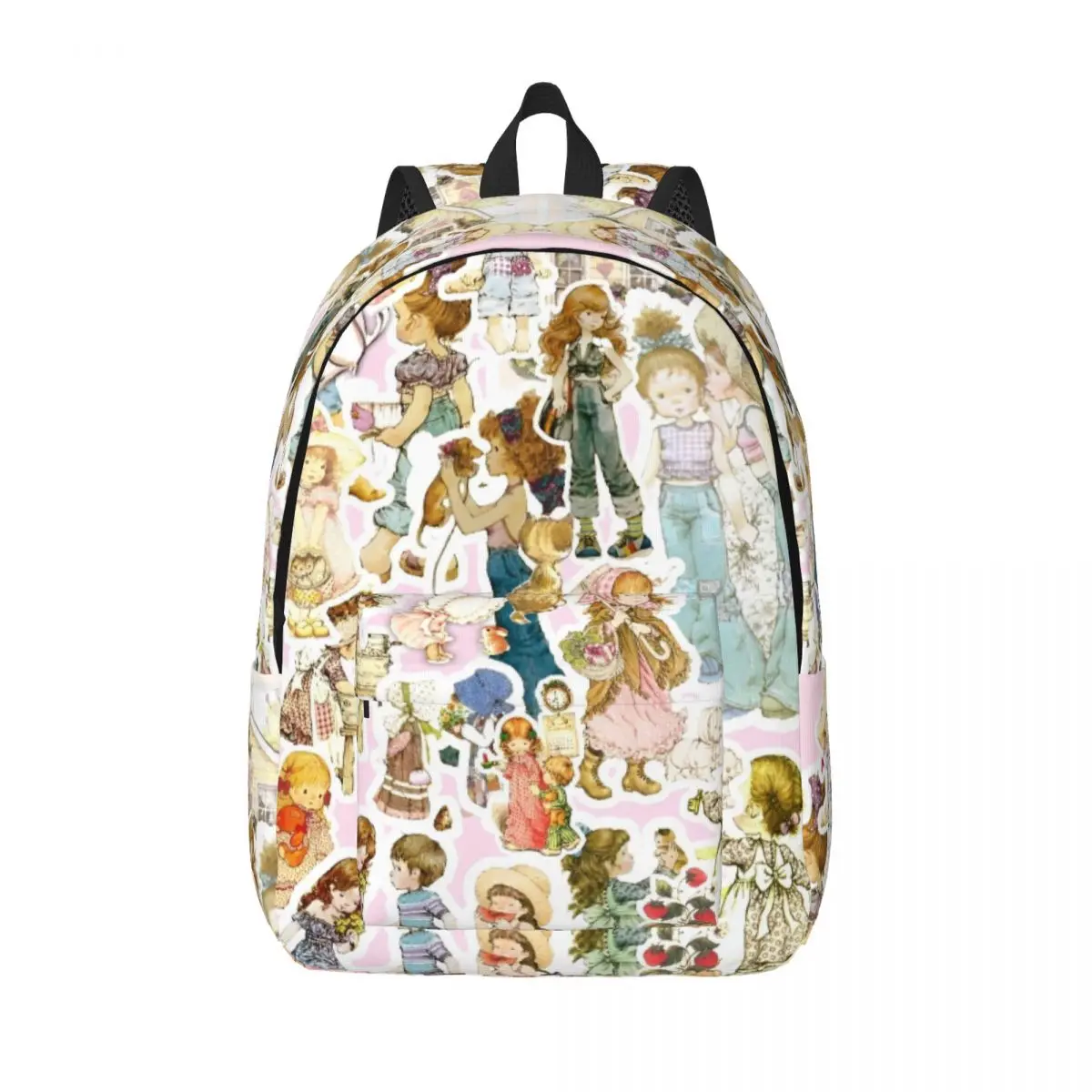 

Sarah Kay Cartoon Flower Girl Backpack for Men Women Teenage High School Business Daypack Cute Painting Laptop Canvas Bags Gift