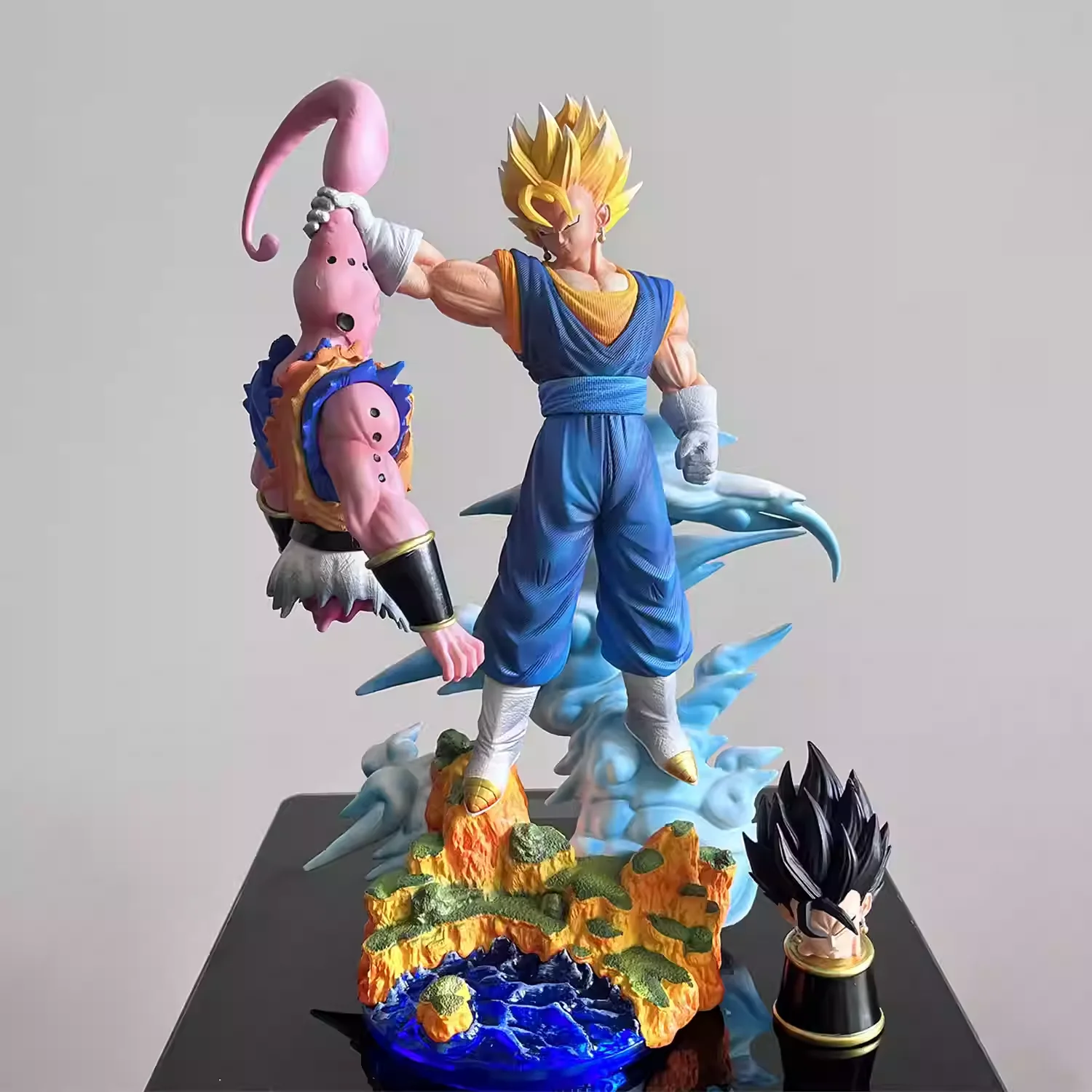 

YS Studio Dragon Ball Z Vegito vs Buu Battle Figure - 33cm PVC Double Head Sculpt Collectible Statue DBZ Anime Diorama
