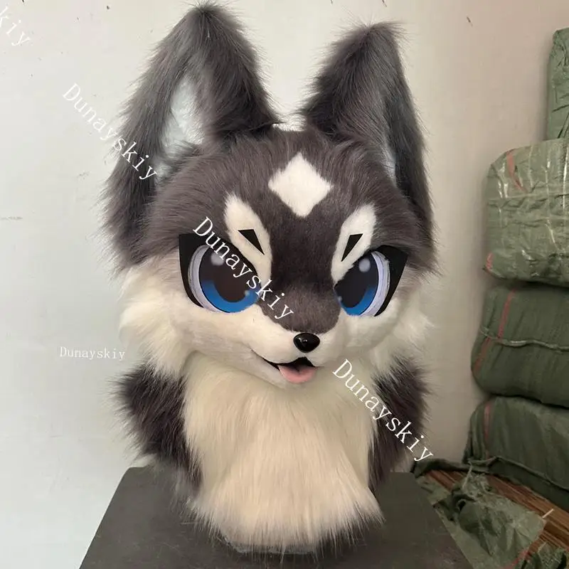 

Highend Customization Husky Animal Head Beast Costume Fursuit Furry Head Cute Dog Beast Head Costumes And Accessories In Stock