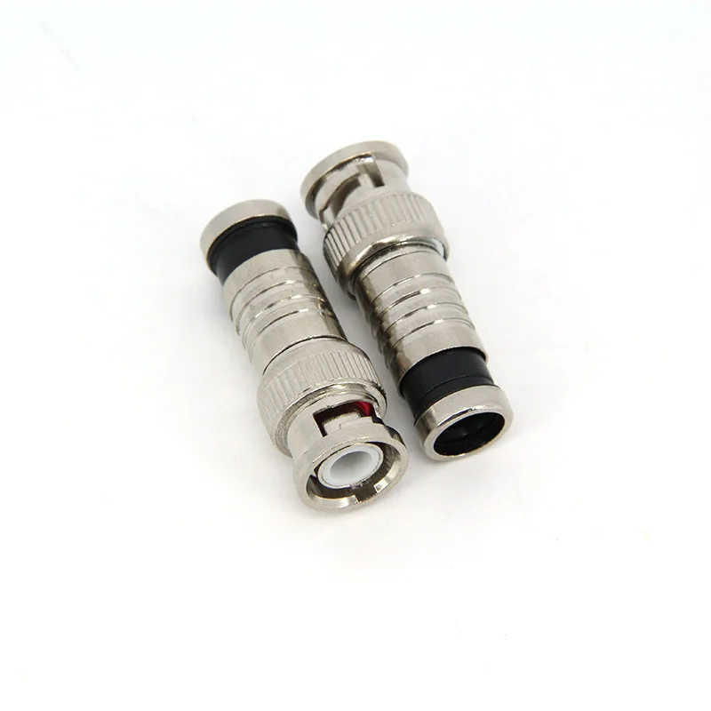 Security System press BNC male Compression Connector Jack for Coaxial RG59/RG60 no solder Cable