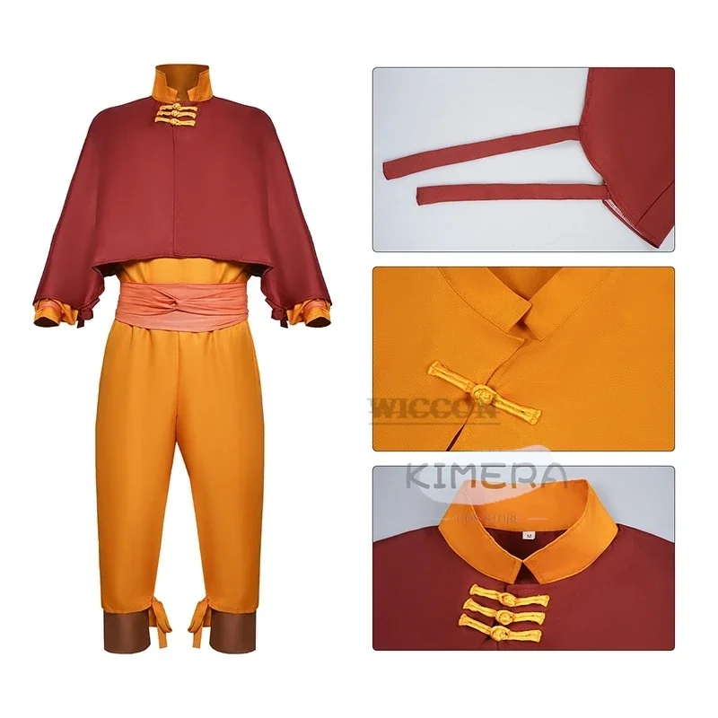 Avatar Aang Cosplay Costume para Crianças, Avatar The Last Airbender, Macacão Infantil, Roupas de Halloween, Terno de Carnaval, Roupas masculinas