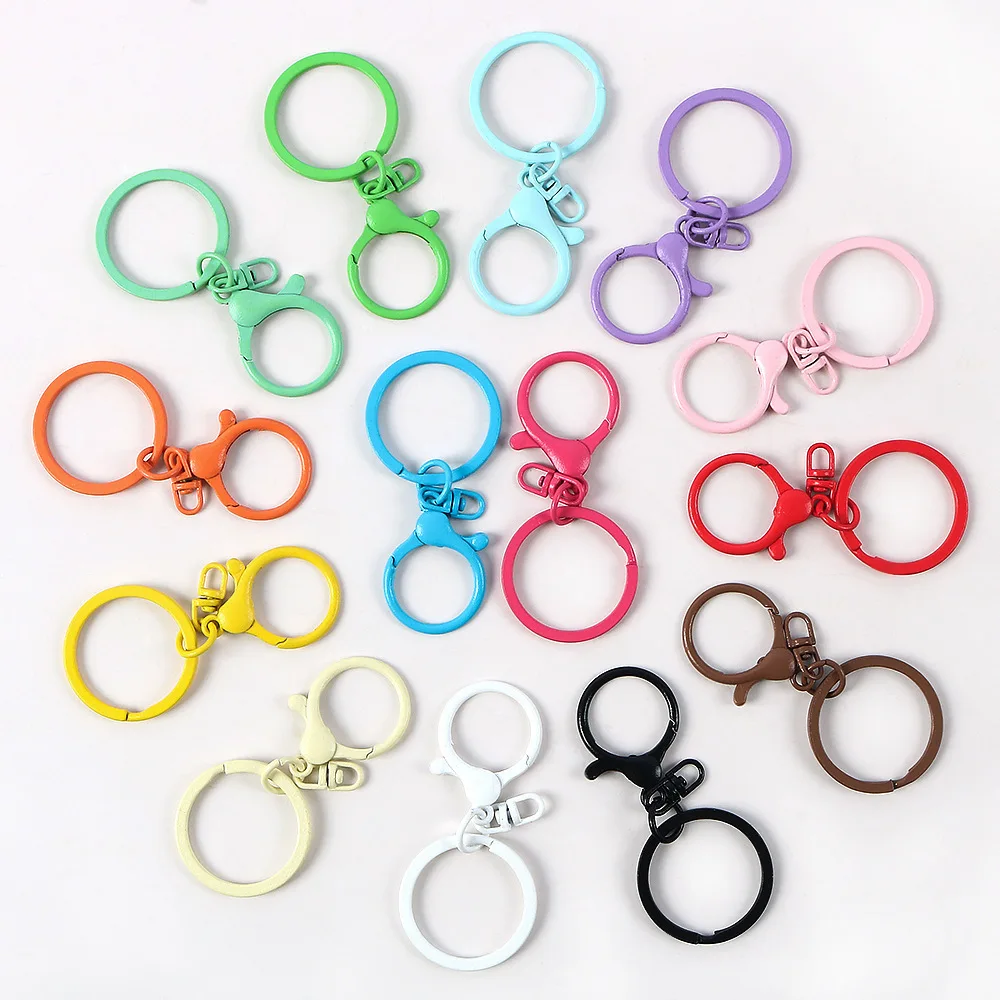 

1pcs Ring Keychain Lobster Clasp Key Ring Hooks DIY Jewelry Making Accessories Findings for keychain