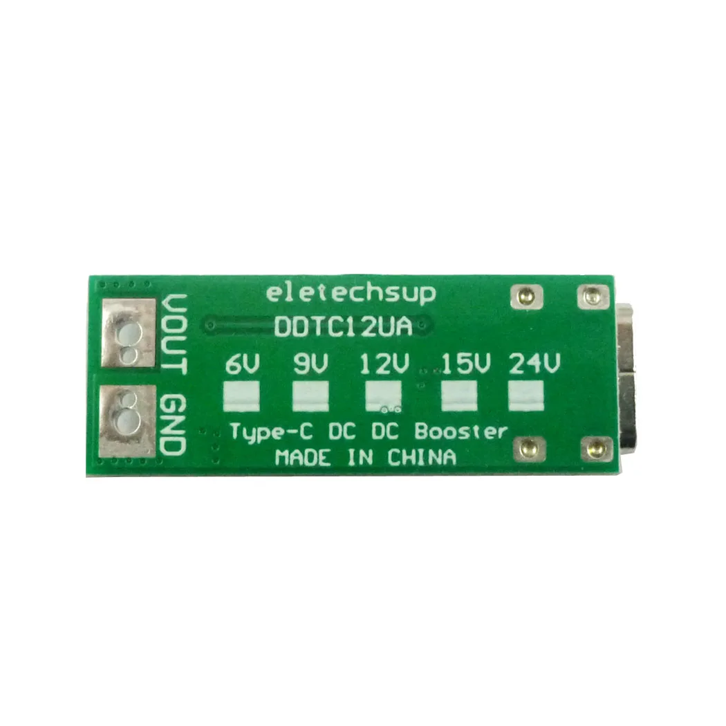 DDTC12UA 9W mini Type-C USB DC 5V do 6V 9V 12V 15V 24V DC DC Boost Step-up Converter PWM PFM Moduł regulatora napięcia