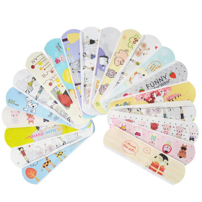 50Pcs Kinder Kinder Nette Cartoon Band Aid Vielzahl Verschiedene Muster Bandagen