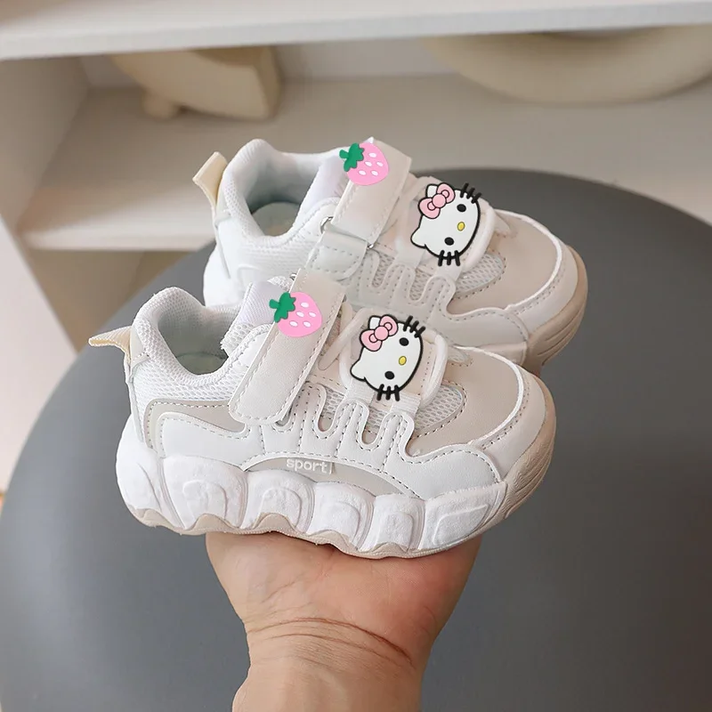 

Sanrio Spring New Sneakers Boy Summer Breathable Mesh Toddlers shoes Kids Casual Shoes hello kitty Girls Baby Running Shoes
